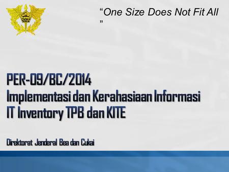 4/7/2017 1:10 PM “One Size Does Not Fit All ”