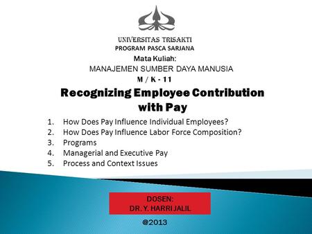 Recognizing Employee Contribution with Pay