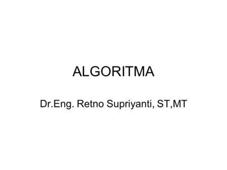 Dr.Eng. Retno Supriyanti, ST,MT