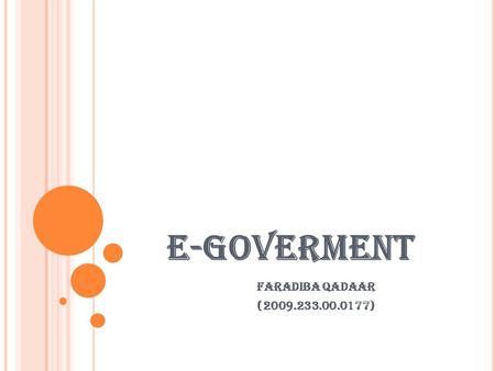 E-GOVERMENT FARADIBA QADAAR (2009.233.00.0177).