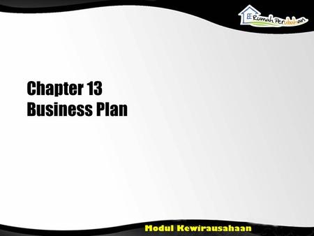 Chapter 13 Business Plan.