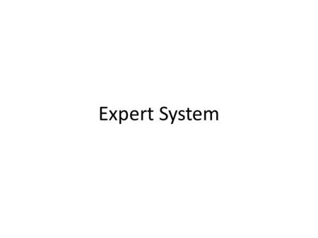 Expert System.