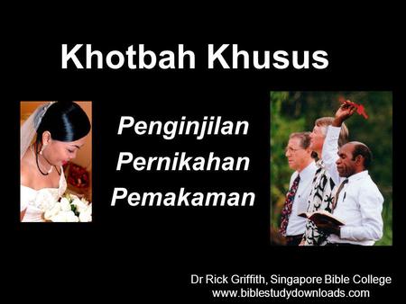 Dr Rick Griffith, Singapore Bible College