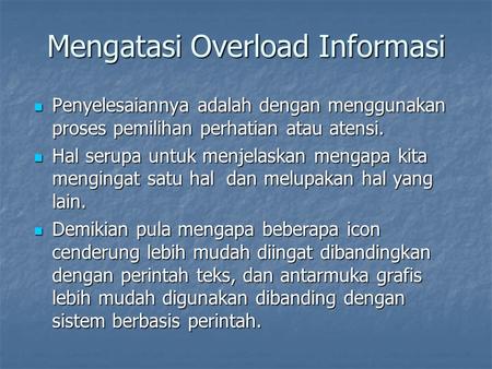 Mengatasi Overload Informasi