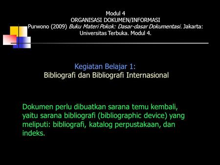 Bibliografi dan Bibliografi Internasional