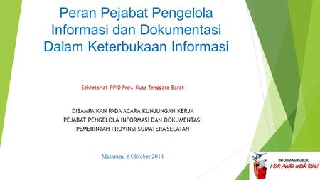 Sekretariat PPID Prov. Nusa Tenggara Barat