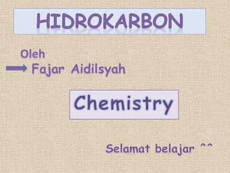 hidrokarbon Chemistry