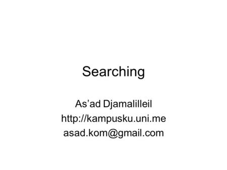 Searching As’ad Djamalilleil