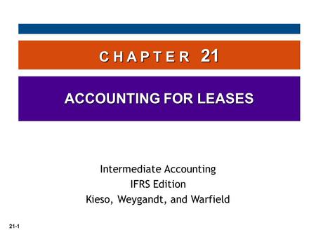 C H A P T E R 21 ACCOUNTING FOR LEASES