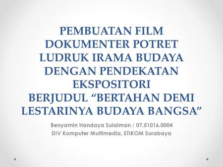 DIV Komputer Multimedia, STIKOM Surabaya