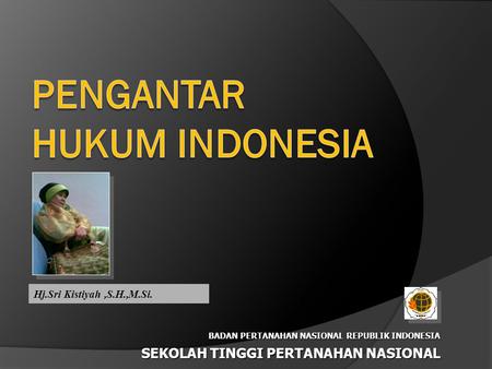 PENGANTAR HUKUM INDONESIA