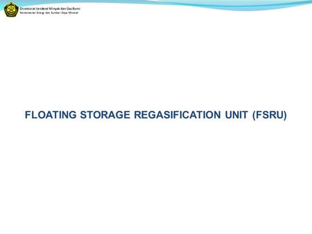 FLOATING STORAGE REGASIFICATION UNIT (FSRU)