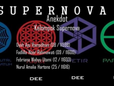 Anekdot Kelompok Supernova