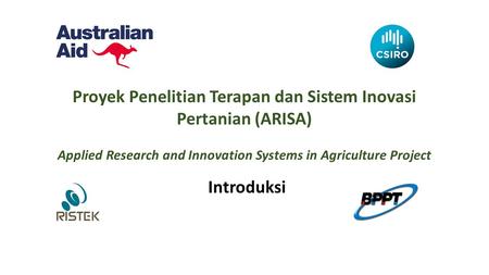 Proyek Penelitian Terapan dan Sistem Inovasi Pertanian (ARISA)