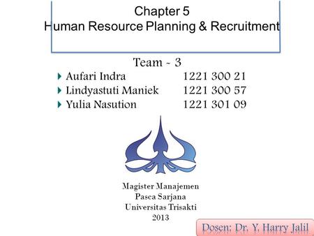 Human Resource Planning & Recruitment
