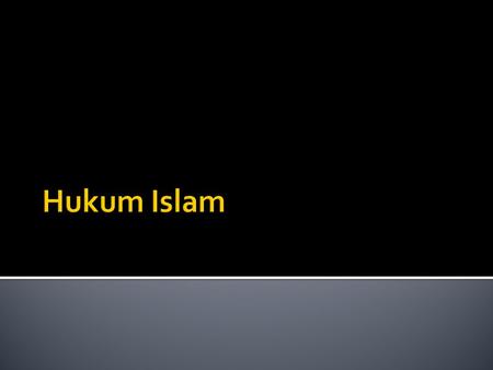Hukum Islam.