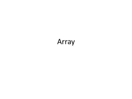 Array.