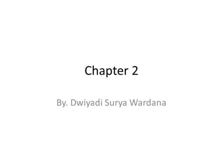 Chapter 2 By. Dwiyadi Surya Wardana. ‘Jika 2% saja penduduk sebuah negara terlibat aktif dalam kewirausahaan, maka dapat dipastikan bahwa negara tersebut.