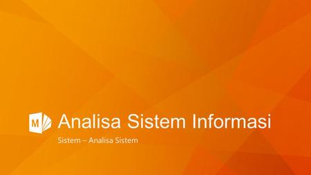 Analisa Sistem Informasi