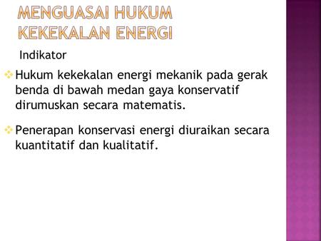 Menguasai Hukum Kekekalan Energi