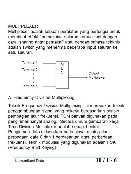 A. Frequency Division Multiplexing