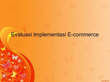 Evaluasi Implementasi E-commerce