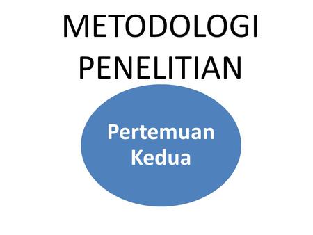 METODOLOGI PENELITIAN