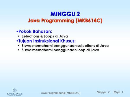 MINGGU 2 Java Programming (MKB614C)