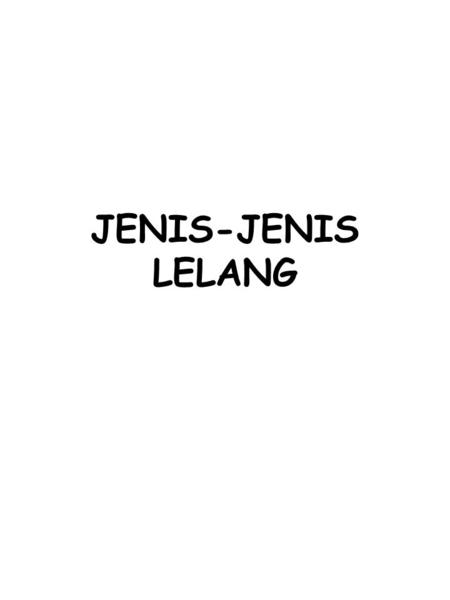 JENIS-JENIS LELANG.