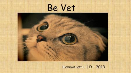 Be Vet Biokimia Vet II | D – 2013.