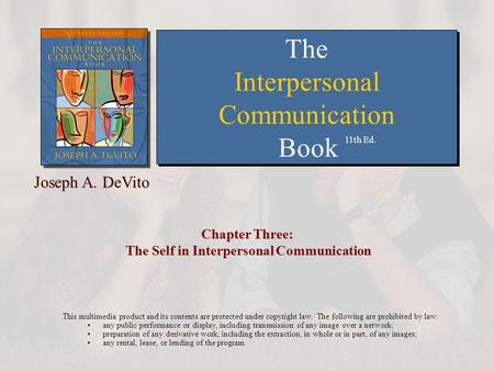 Chapter Three: The Self in Interpersonal Communication