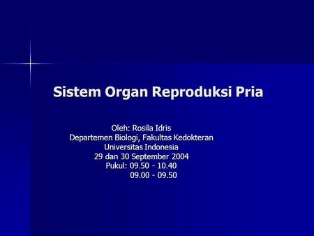Sistem Organ Reproduksi Pria