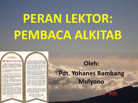 PERAN LEKTOR: PEMBACA ALKITAB