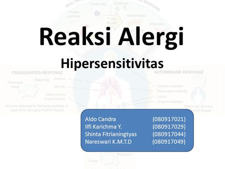 Reaksi Alergi Hipersensitivitas Aldo Candra ( )