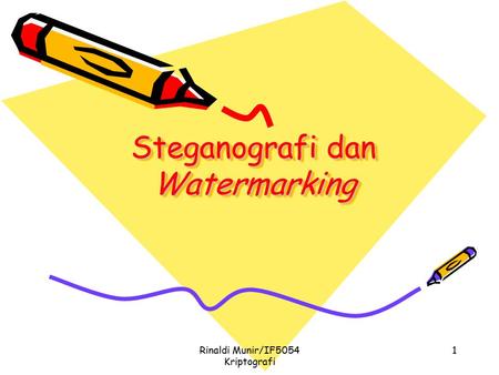 Steganografi dan Watermarking