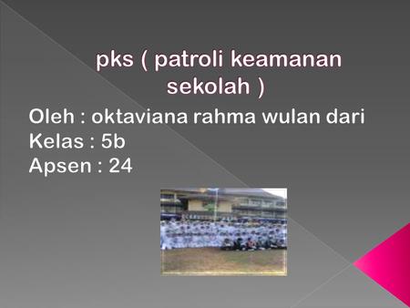  Pks adalah salah satu extrakulikuler yang umum ditemui di sekolah – sekolah indonesia.