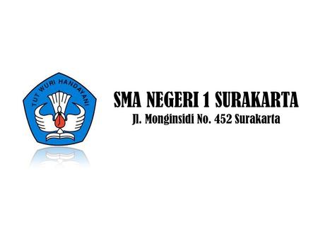 SMA NEGERI 1 SURAKARTA Jl. Monginsidi No. 452 Surakarta.