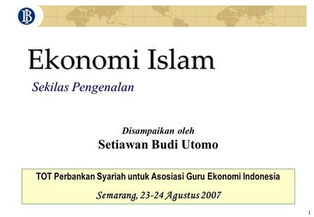 TOT Perbankan Syariah untuk Asosiasi Guru Ekonomi Indonesia