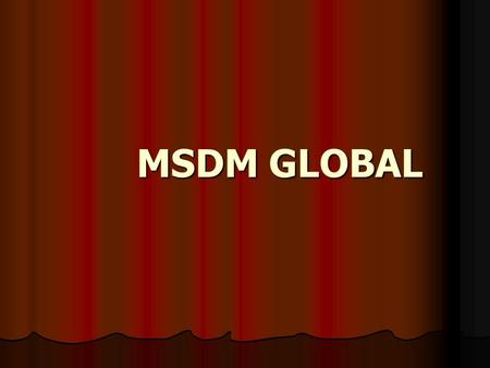 SAP XIII MSDM MSDM Global