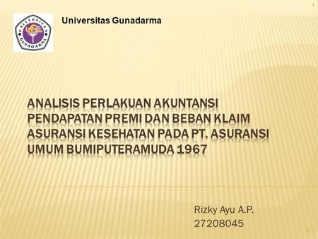 1 Universitas Gunadarma
