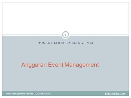 Anggaran Event Management
