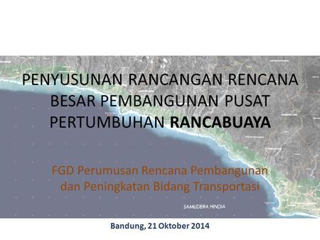 FGD Perumusan Rencana Pembangunan dan Peningkatan Bidang Transportasi
