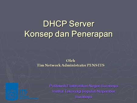 DHCP Server Konsep dan Penerapan