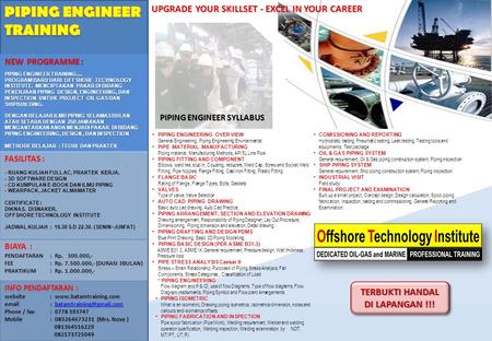 PIPING ENGINEER TRAINING UPGRADE YOUR SKILLSET - EXCEL IN YOUR CAREER