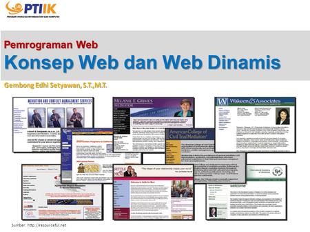Pemrograman Web Konsep Web dan Web Dinamis