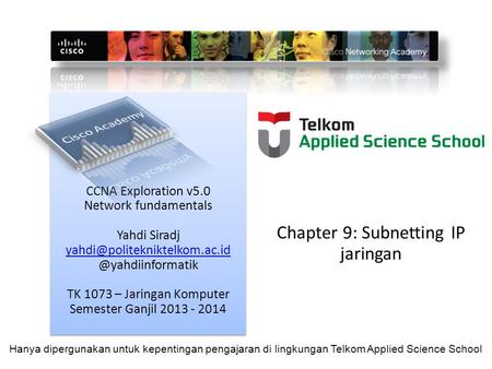 Chapter 9: Subnetting IP jaringan