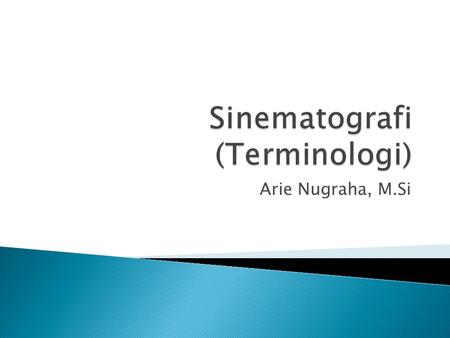 Sinematografi (Terminologi)