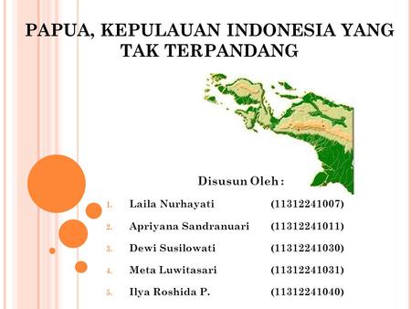 PAPUA, KEPULAUAN INDONESIA YANG TAK TERPANDANG