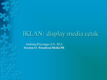 IKLAN: display media cetak