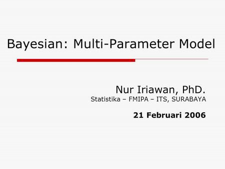 Bayesian: Multi-Parameter Model